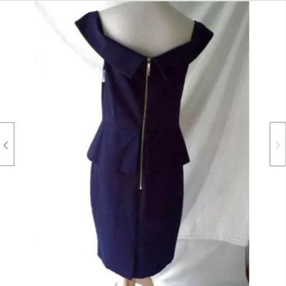 TED BAKER Bardot Off Shoulder Peplum Dress - Picture 12 of 12